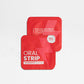 Portable and Convenient Natural Energy Booster Supplements oral energy strips in a red peel-off packaging