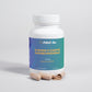 Product bottle with Capsules Beside It. Cordyceps Mushroom Capsules – Endurance & Performance Booster